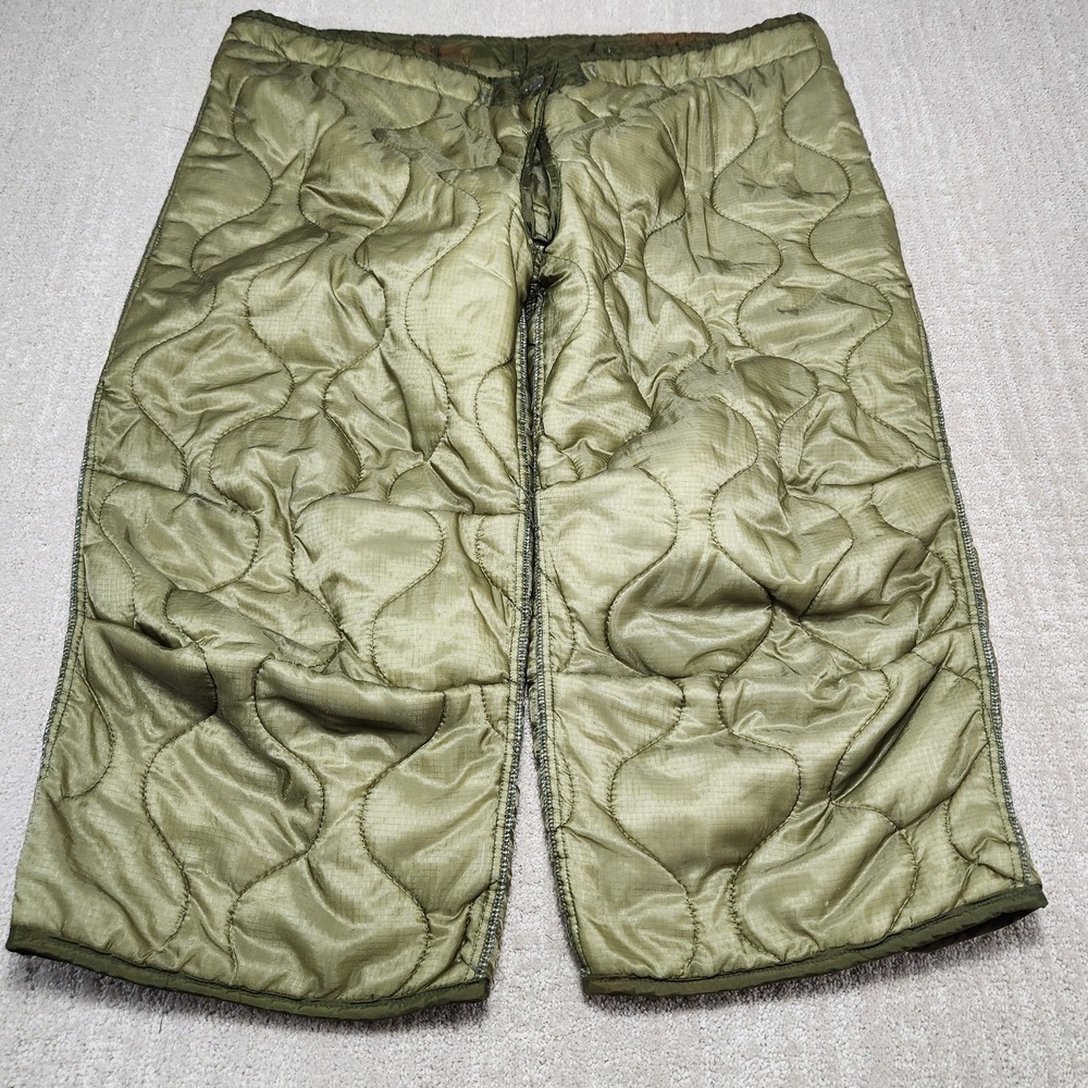 Vintage Military Olive Green Quilted Liner